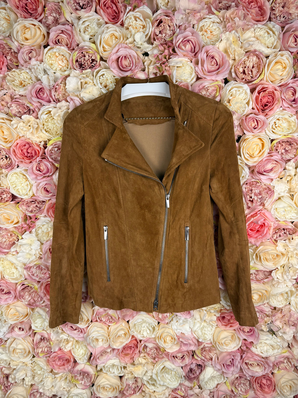 Catherine Khan Suede Jacket Camel Sz. 36 DE