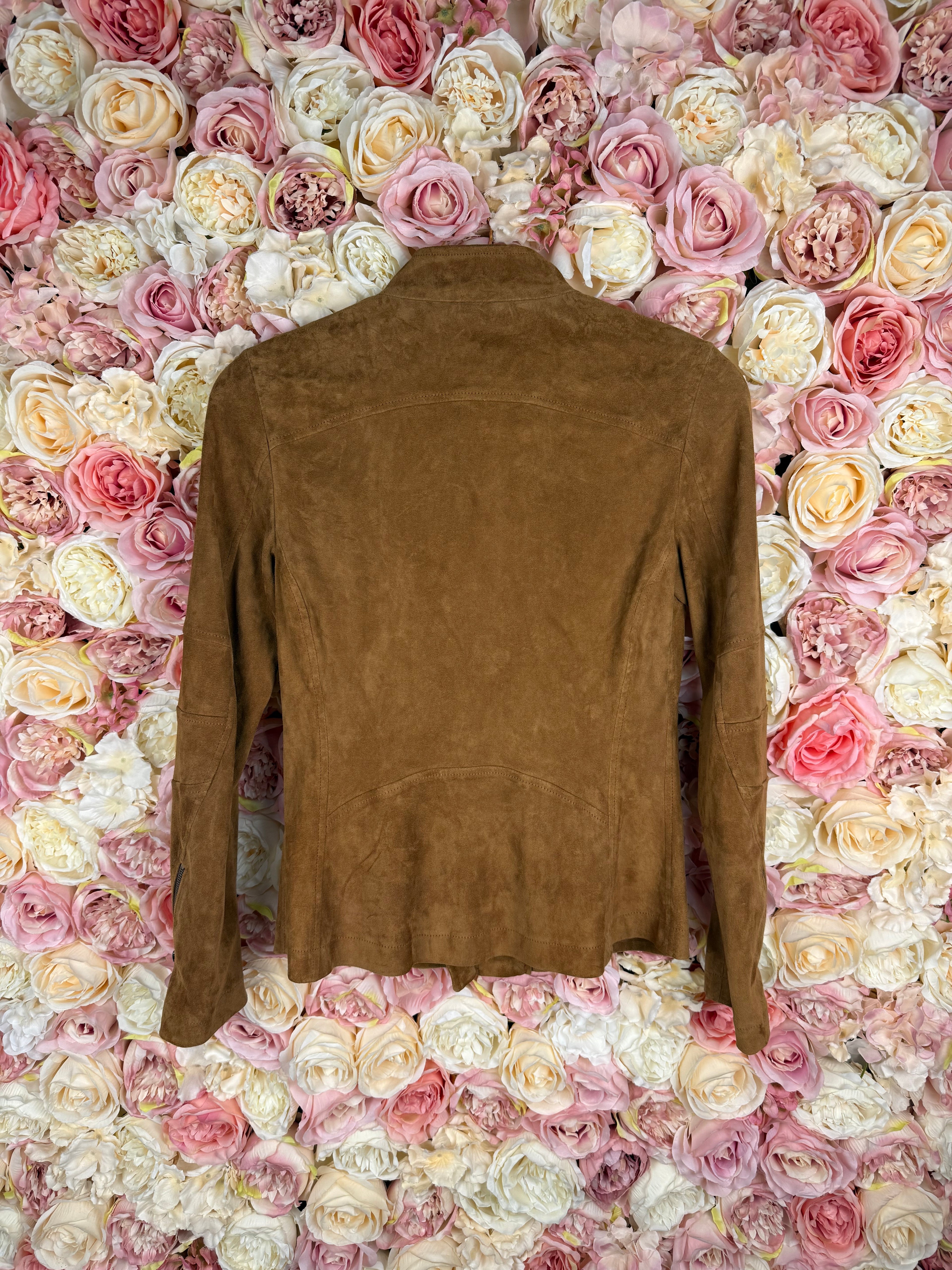 Catherine Khan Suede Jacket Camel Sz. 36 DE