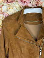 Catherine Khan Suede Jacket Camel Sz. 36 DE