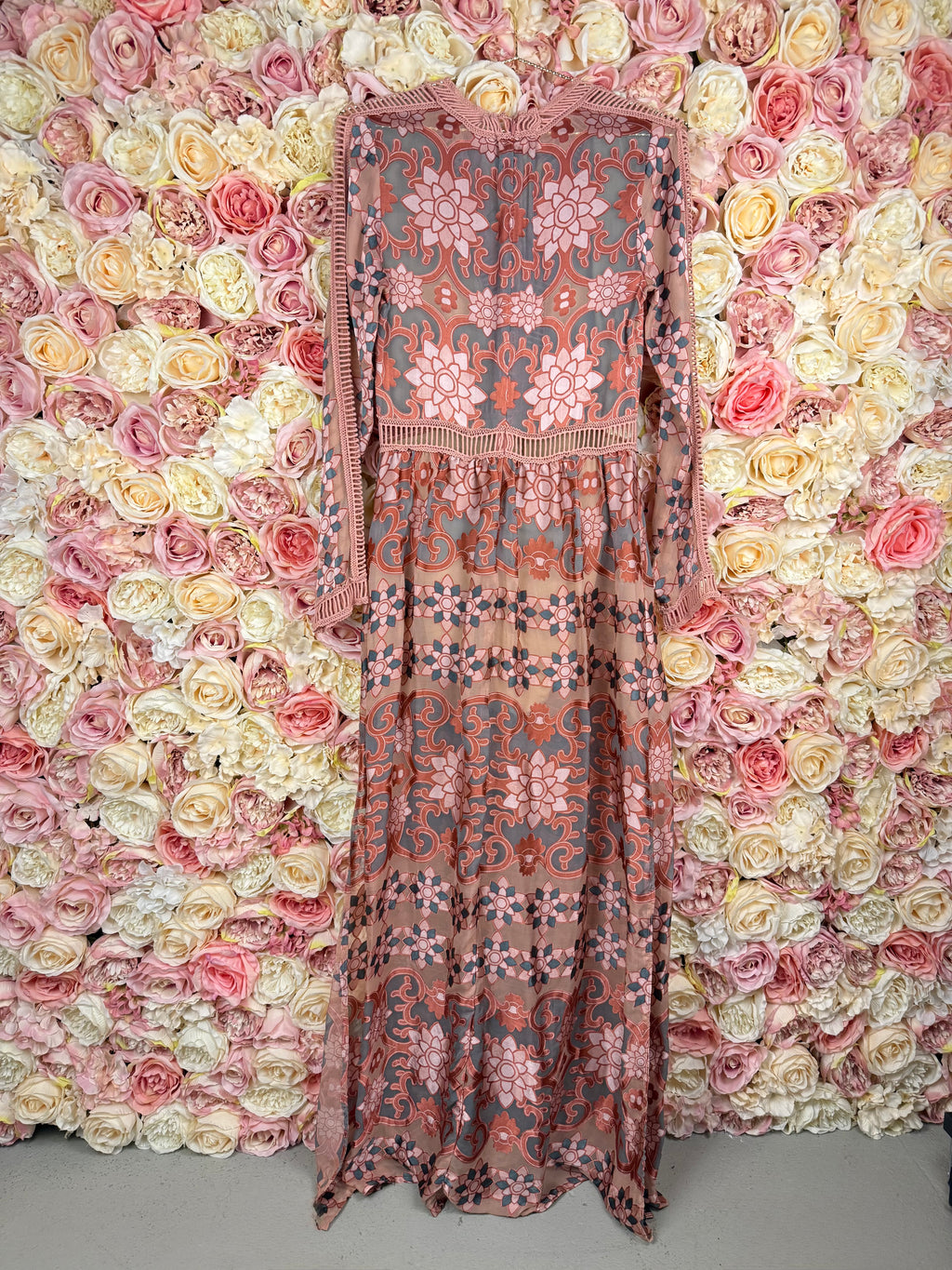For Love & Lemons Dress Dusty Pink Multi Sz. S