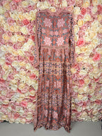 For Love & Lemons Dress Dusty Pink Multi Sz. S