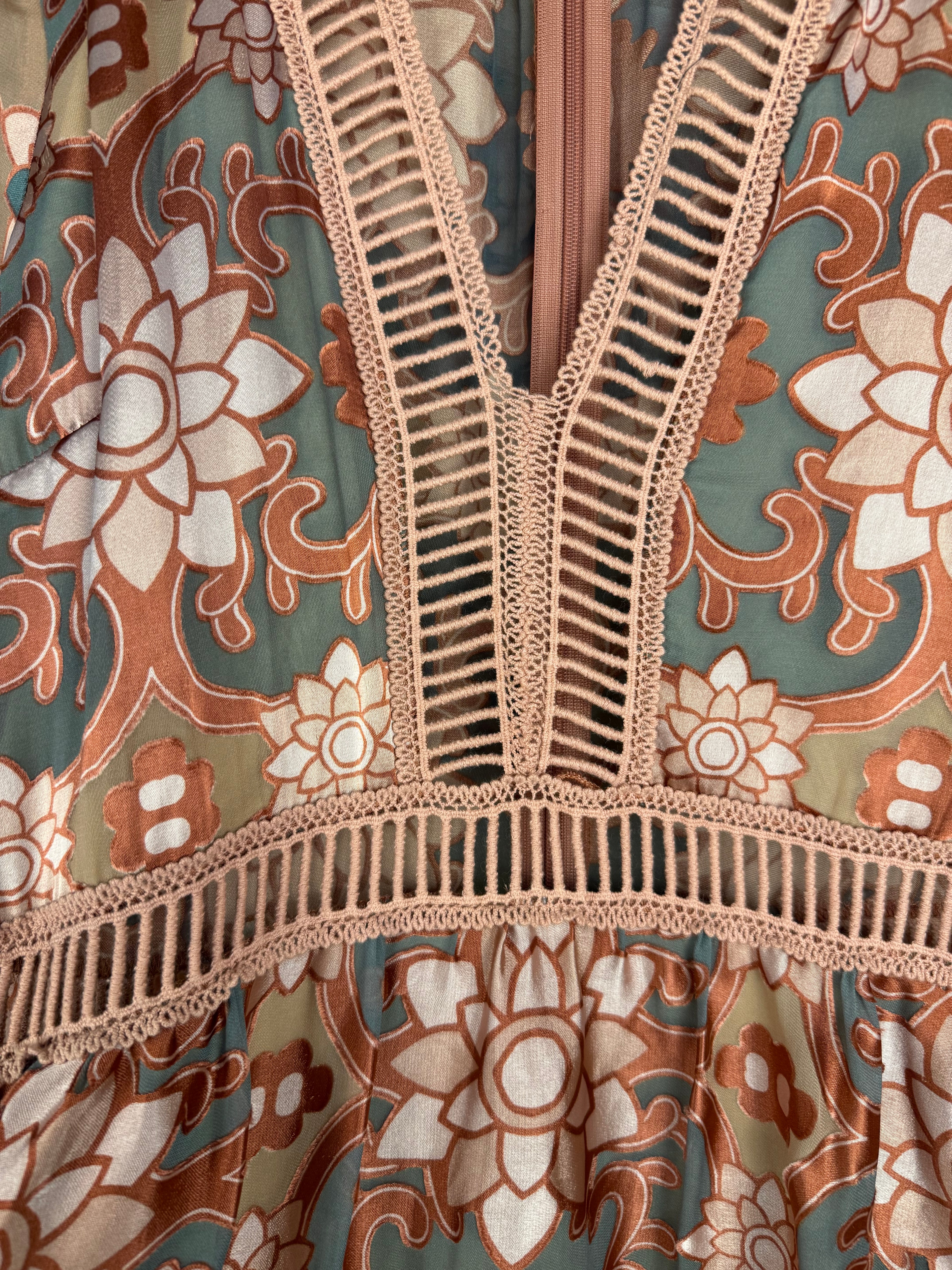 For Love & Lemons Dress Dusty Pink Multi Sz. S