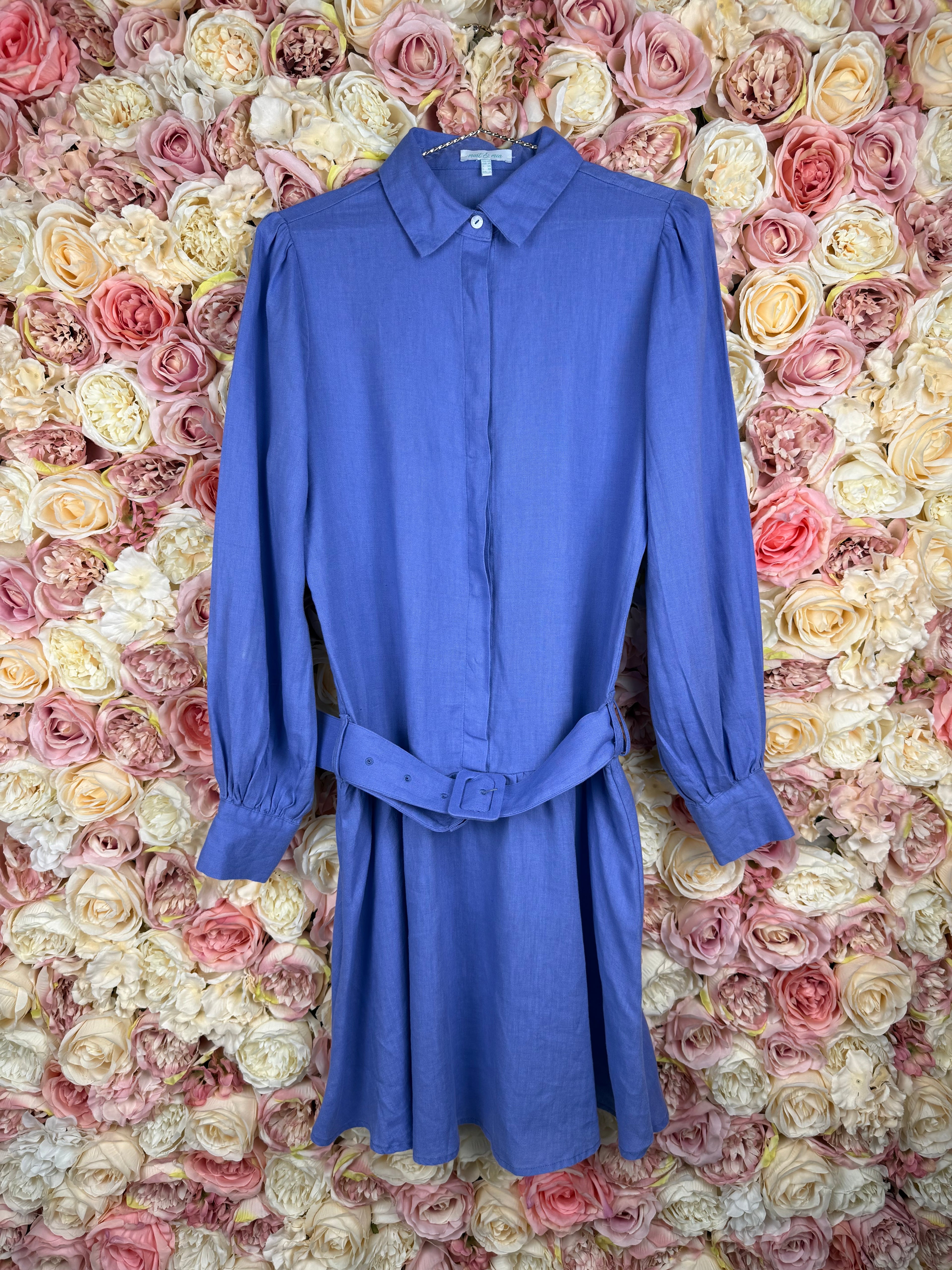 Mint & Mia Dress with Belt Lavender Sz. 34 DE (36 FR)