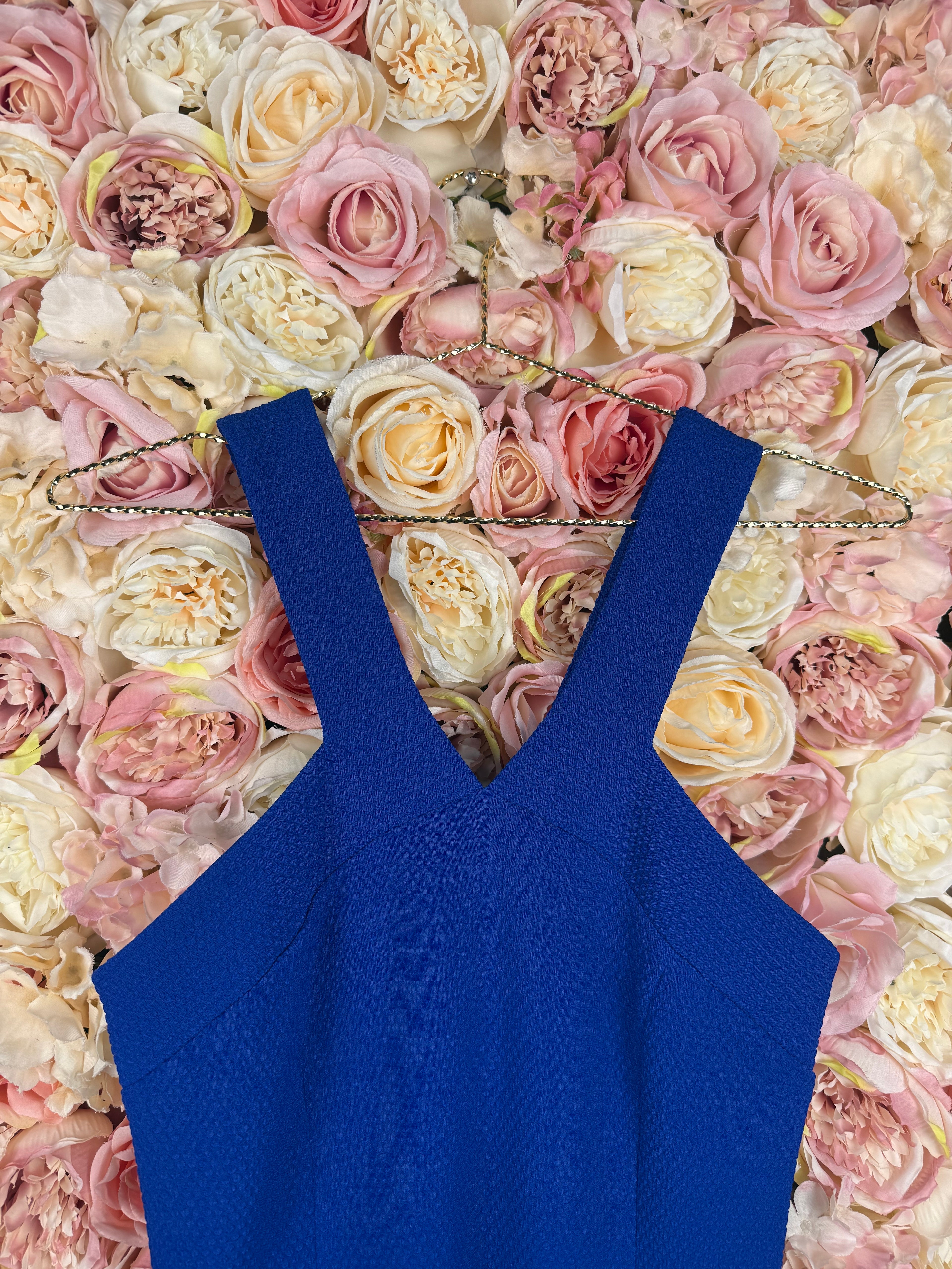 Sandro Strukturiertes Kleid – Blau – Gr. 1 (S)