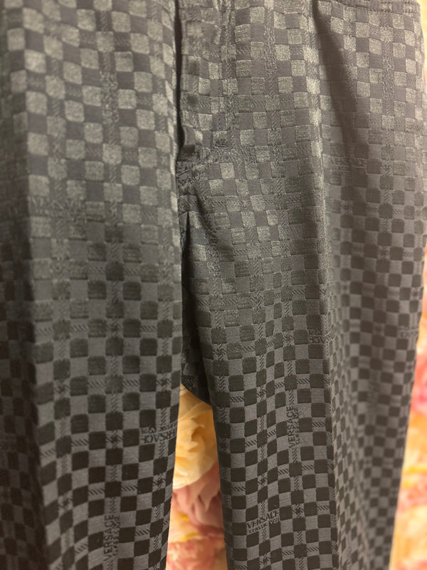 Versace V2 Pants Black with Squares