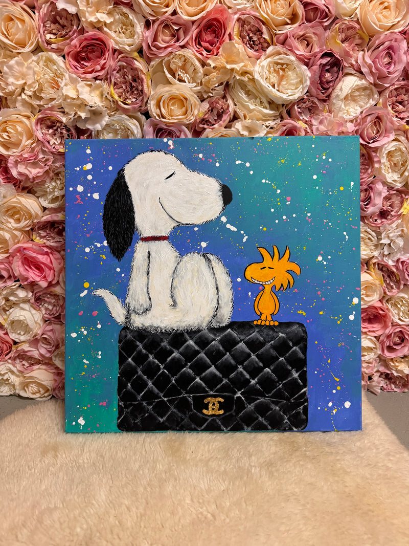 Chic Happens Art Painting 50x50 Snoopy on Chanel