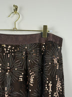 Oui Pailletten-Jupe – Braun – Gr. 42 DE