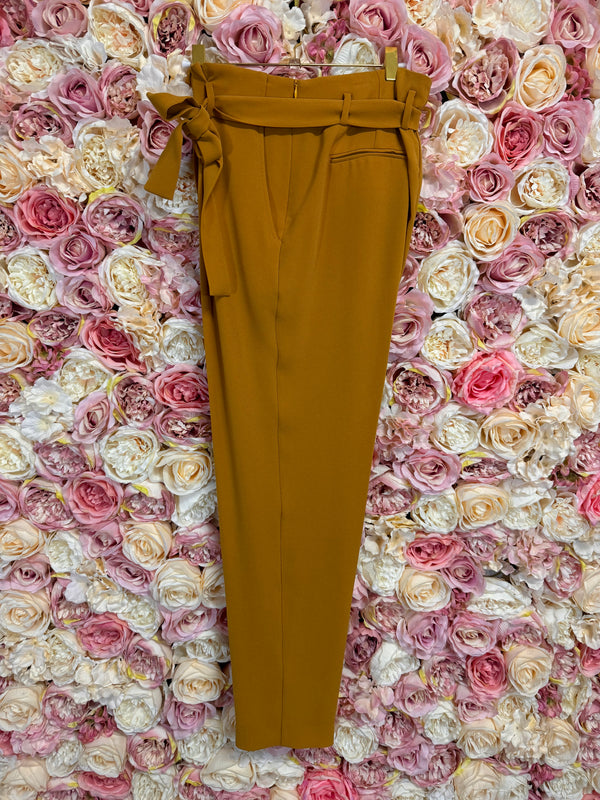 Windsor Classic Pants with Belt Mustard Yellow