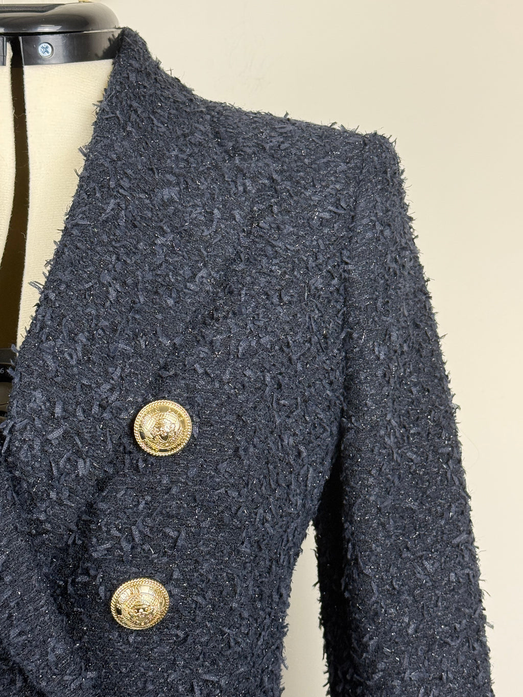 Balmain Tweed-Blazer – Blau – Gr. 36 DE (48 FR)