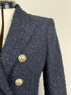 Balmain Tweed-Blazer – Blau – Gr. 36 DE (48 FR)