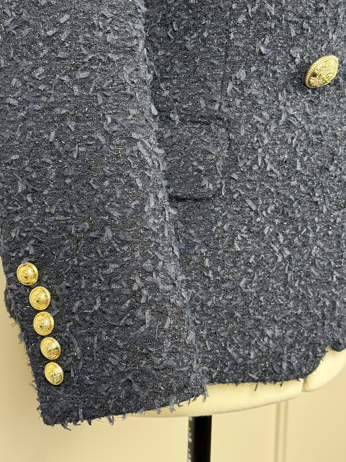 Balmain Tweed-Blazer – Blau – Gr. 36 DE (48 FR)