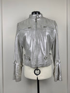 Nicowa Lederjacke – Silber – Gr. 34 DE (38 IT)