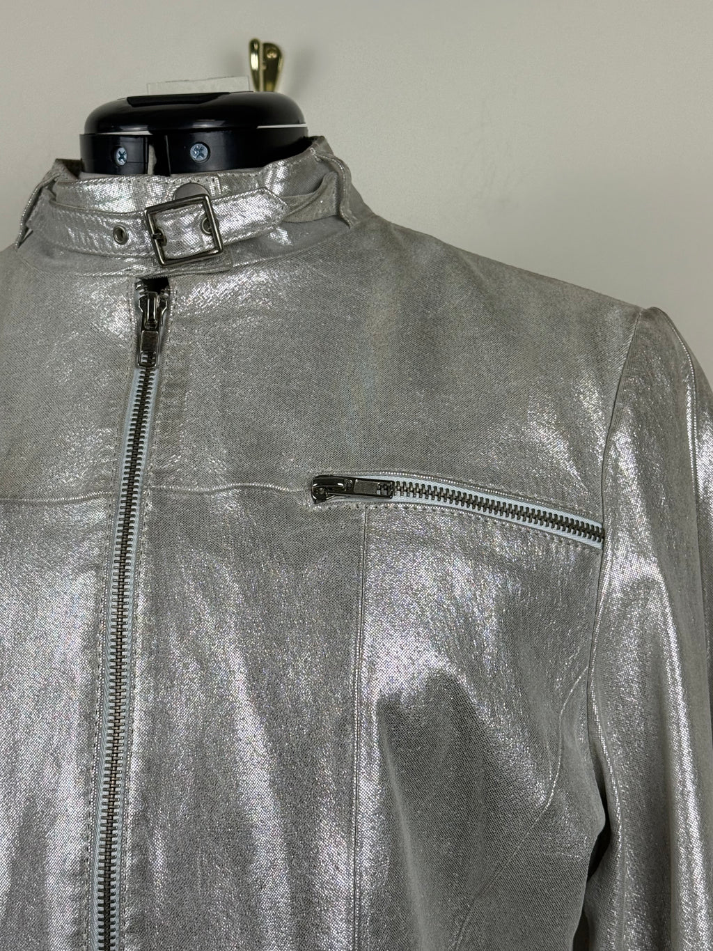 Nicowa Lederjacke – Silber – Gr. 34 DE (38 IT)