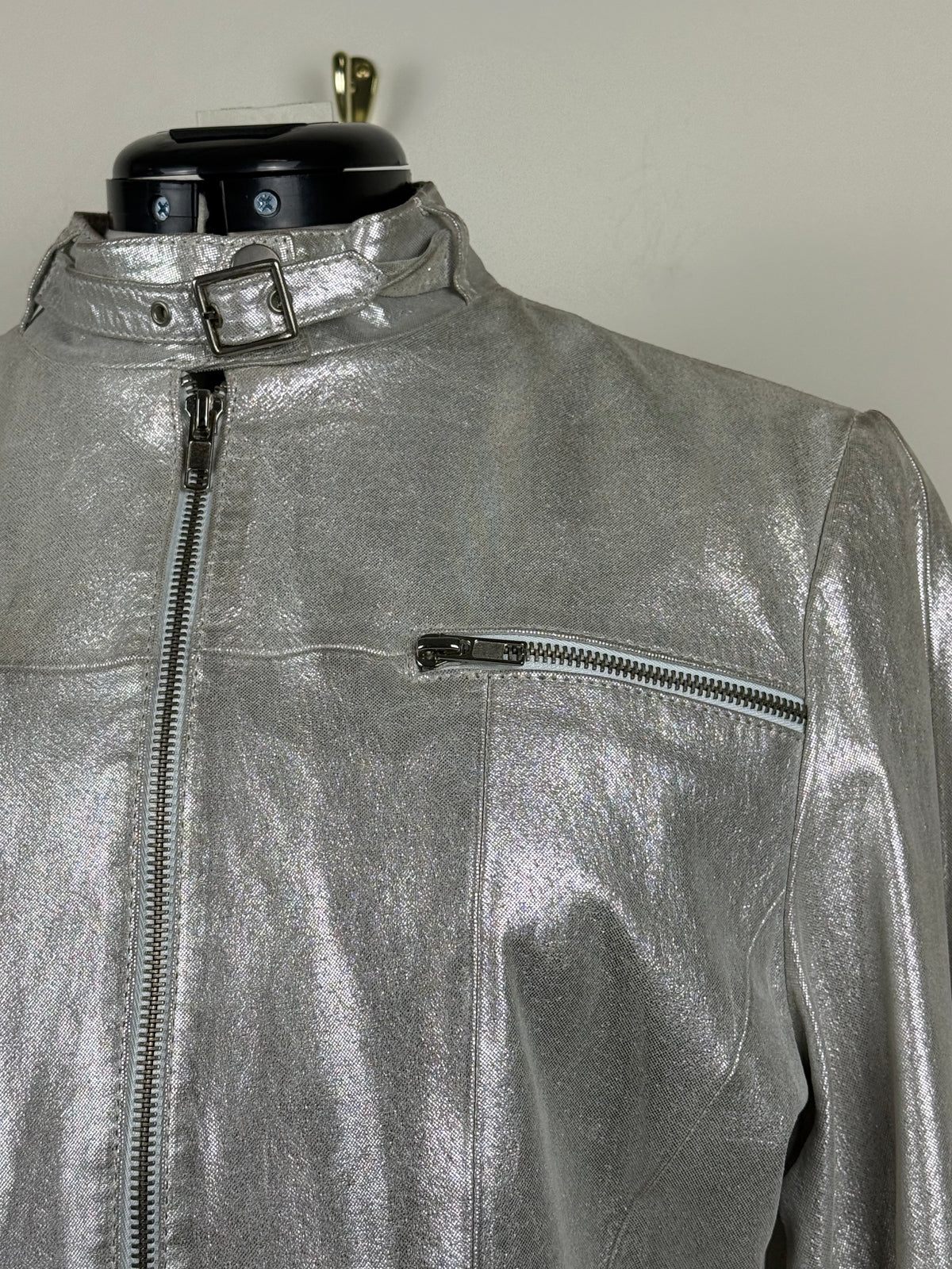 Nicowa Lederjacke – Silber – Gr. 34 DE (38 IT)