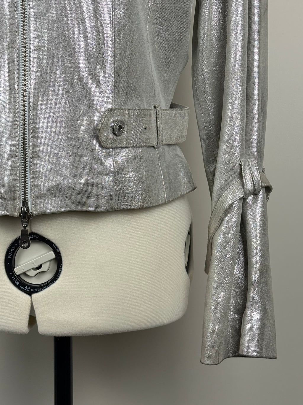 Nicowa Lederjacke – Silber – Gr. 34 DE (38 IT)