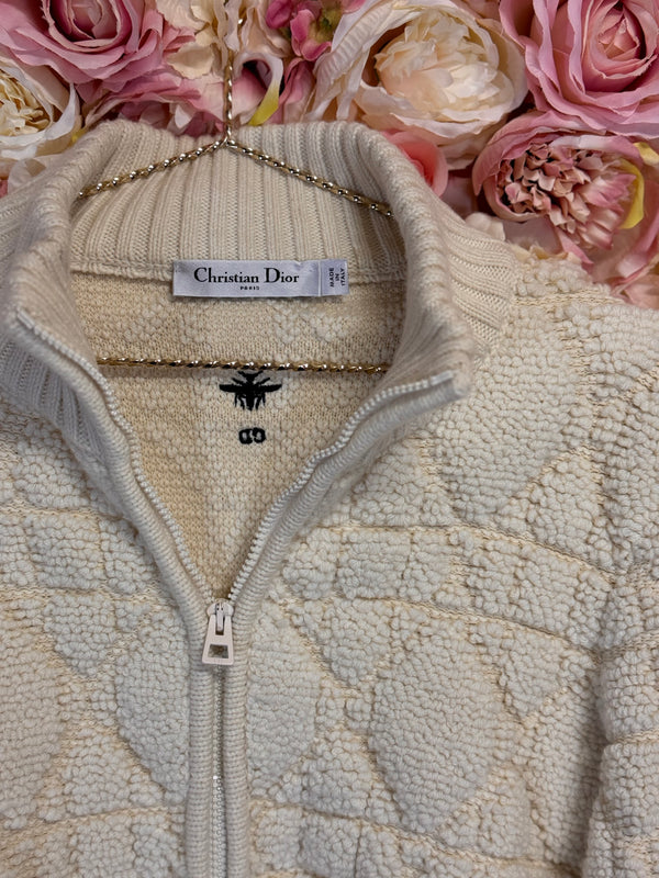 Dior Cuddly Cardigan White