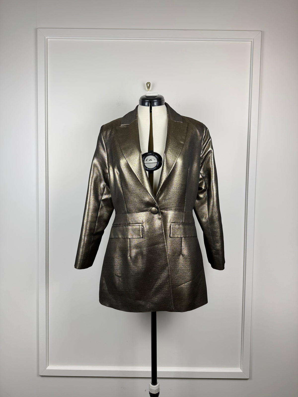 Alexa Chung Blazer – Schwarz/Gold – Gr. 40 DE (UK 12)