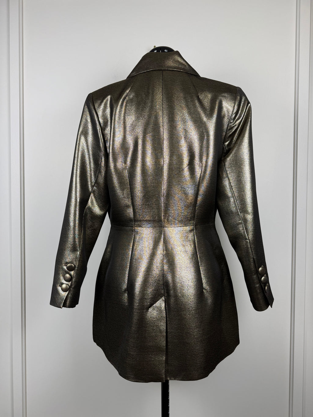 Alexa Chung Blazer – Schwarz/Gold – Gr. 40 DE (UK 12)