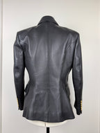 Balmain Lederblazer – Schwarz – Gr. 40 DE (42 FR)