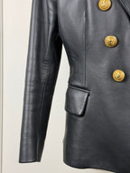 Balmain Lederblazer – Schwarz – Gr. 40 DE (42 FR)