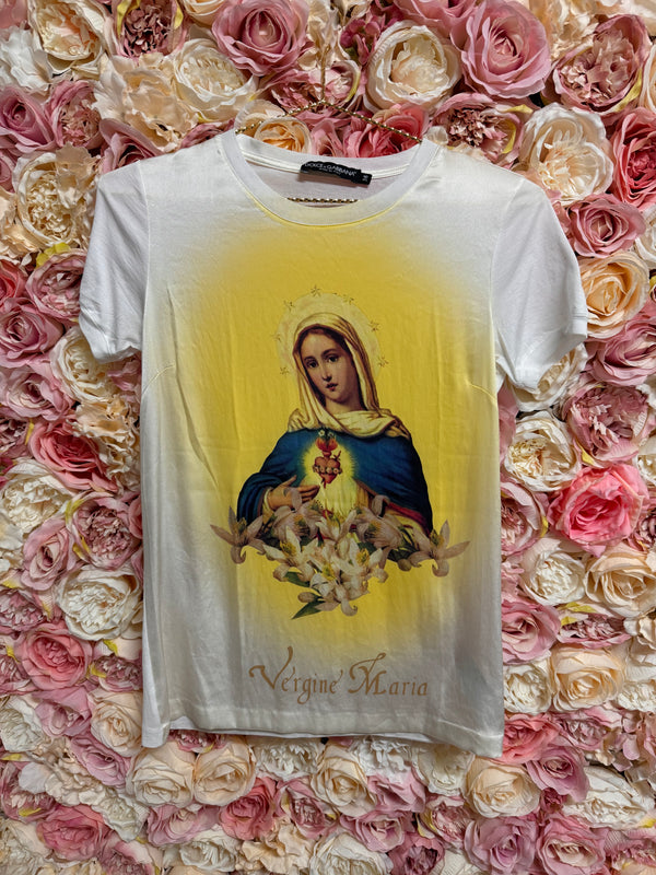 Dolce & Gabbana T-Shirt Vergine Maria White Multi