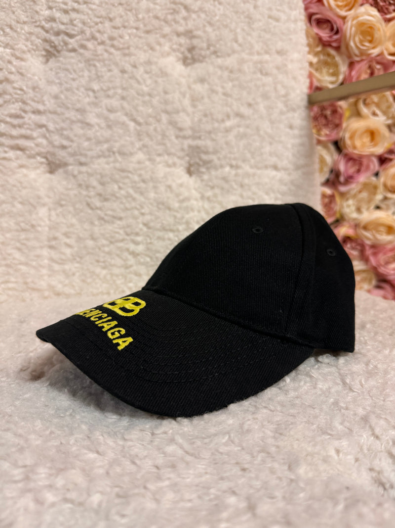 Balenciaga Baseball Cap Black Yellow