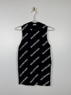 Balenciaga Kurzarm-Top – Schwarz – Gr. L