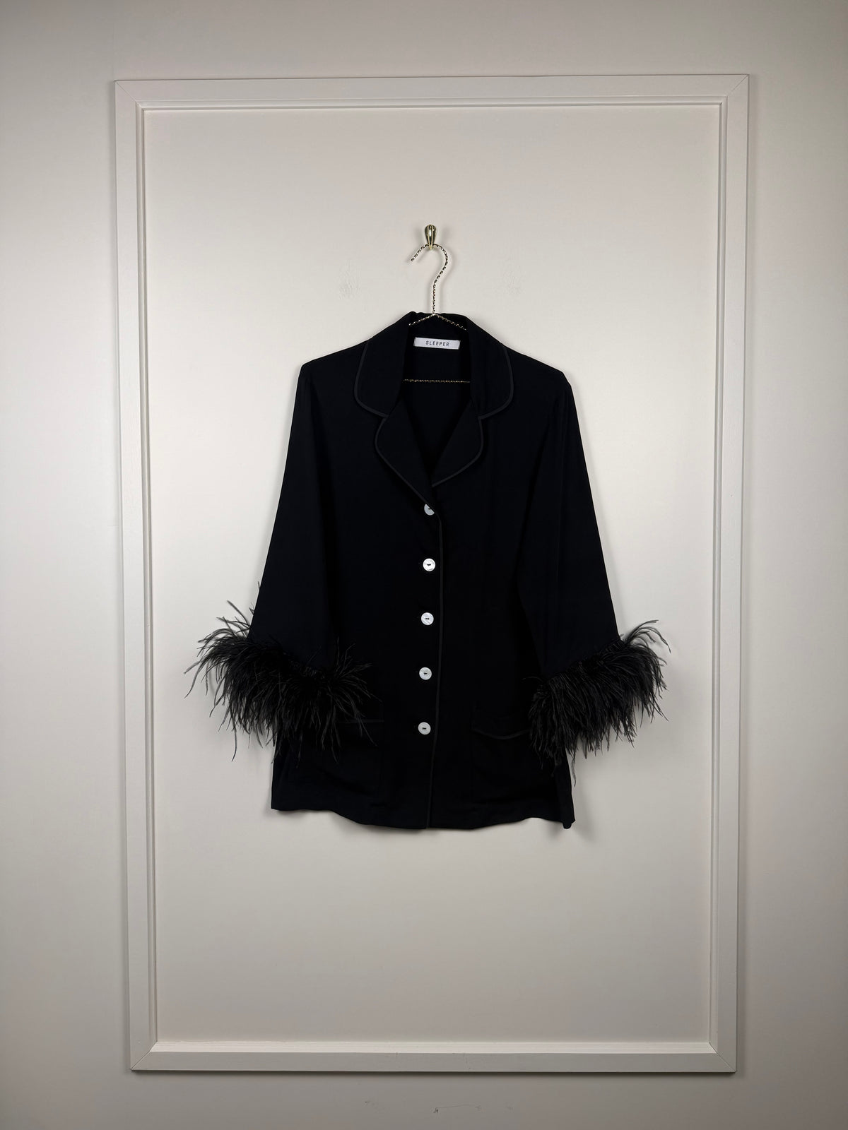 Sleeper Set – Schwarz mit Federn – Gr. M