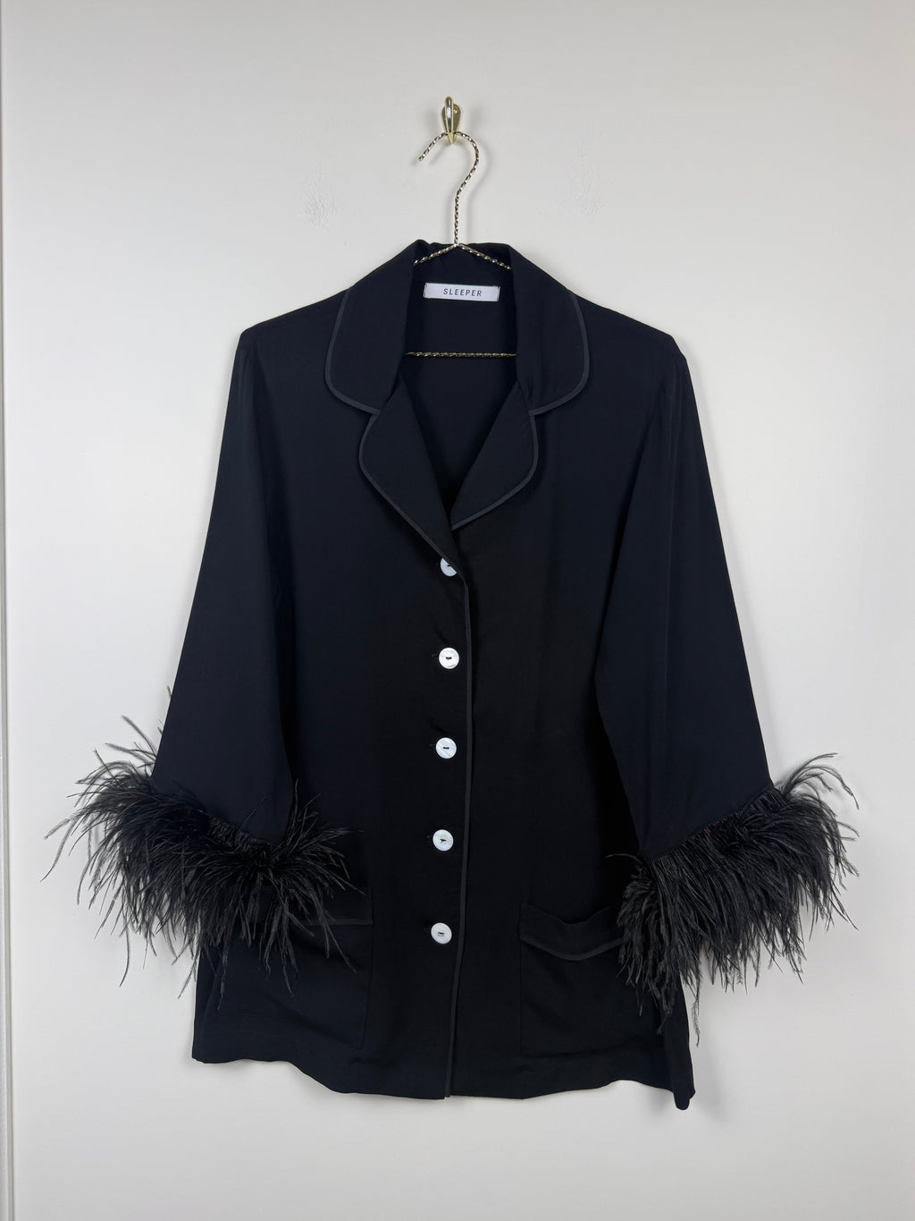 Sleeper Set – Schwarz mit Federn – Gr. M