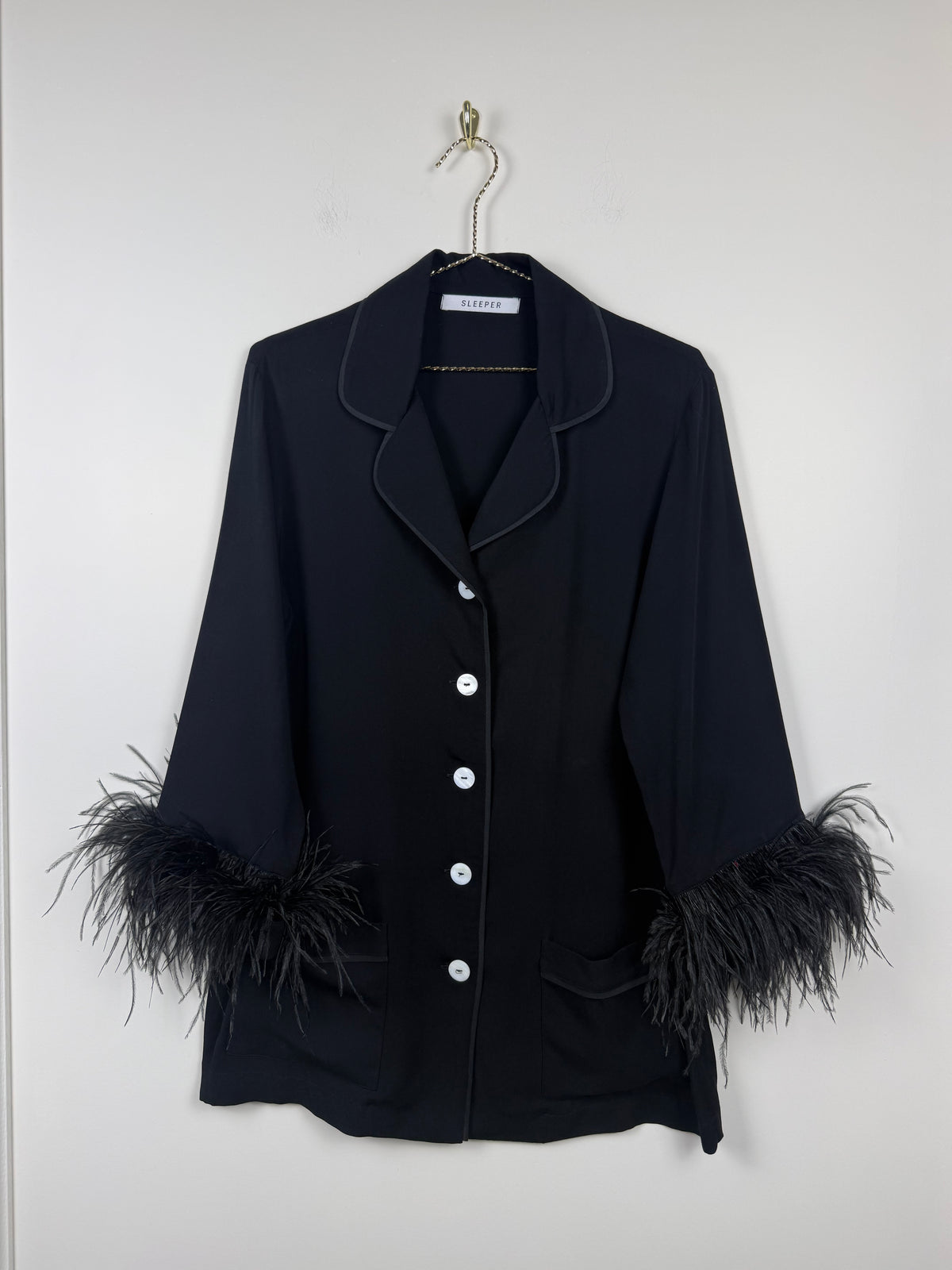 Sleeper Set – Schwarz mit Federn – Gr. M