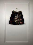 Dolce & Gabbana Jupe – Schwarz mit Rosen – Gr. 40 DE (44 IT)
