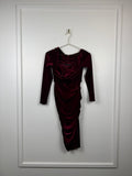 Me & Thee Samt-Kleid – Bordeaux – Gr. M (2)