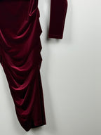 Me & Thee Samt-Kleid – Bordeaux – Gr. M (2)
