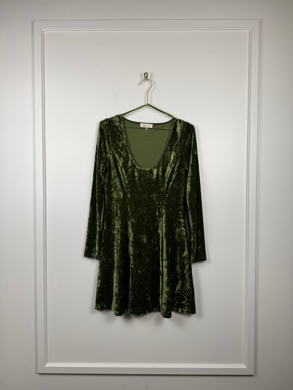 Little Lies Sweet Jane Samtkleid – Grün – Gr. 38 EU (UK 10)