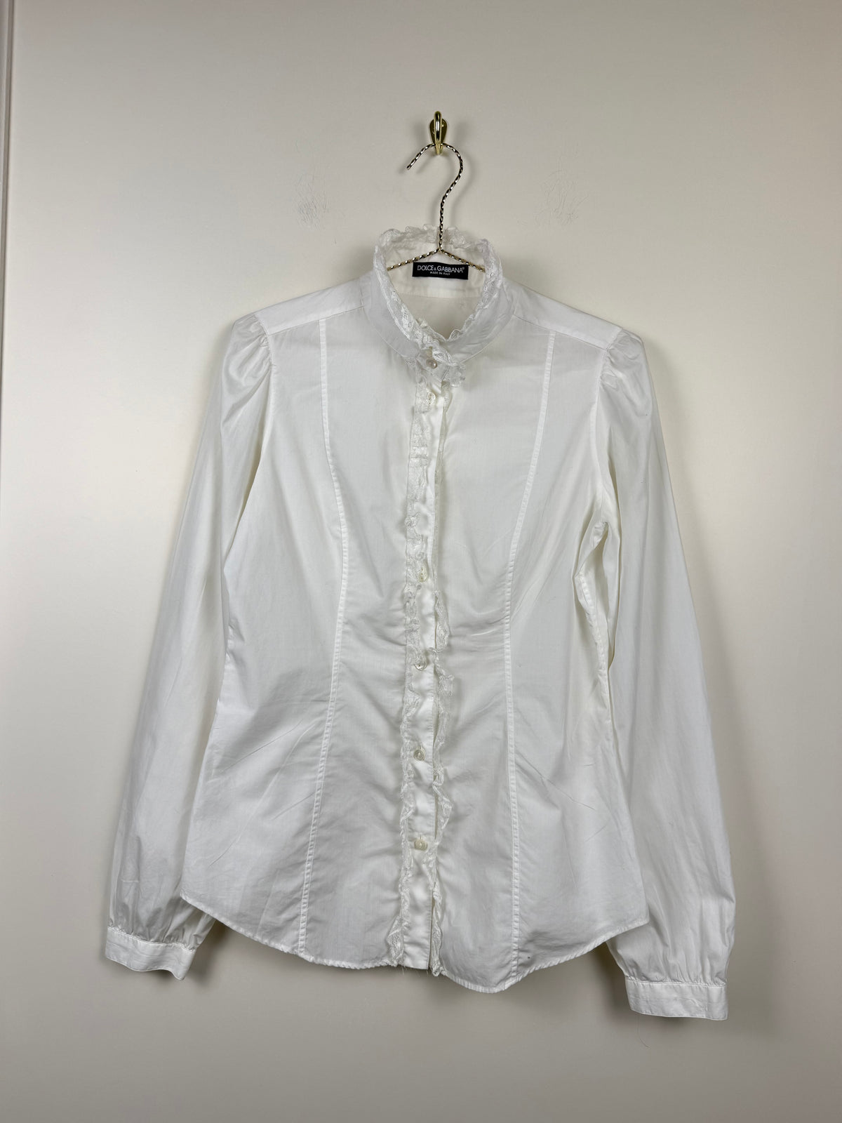 Dolce & Gabbana Spitzenhemd – Weiss