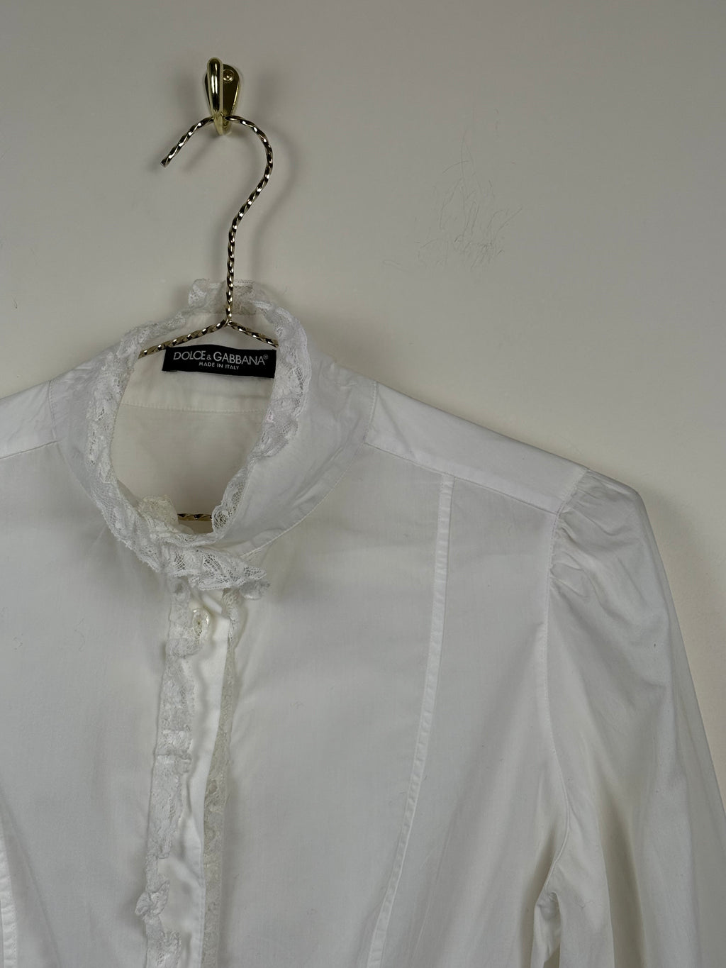 Dolce & Gabbana Spitzenhemd – Weiss