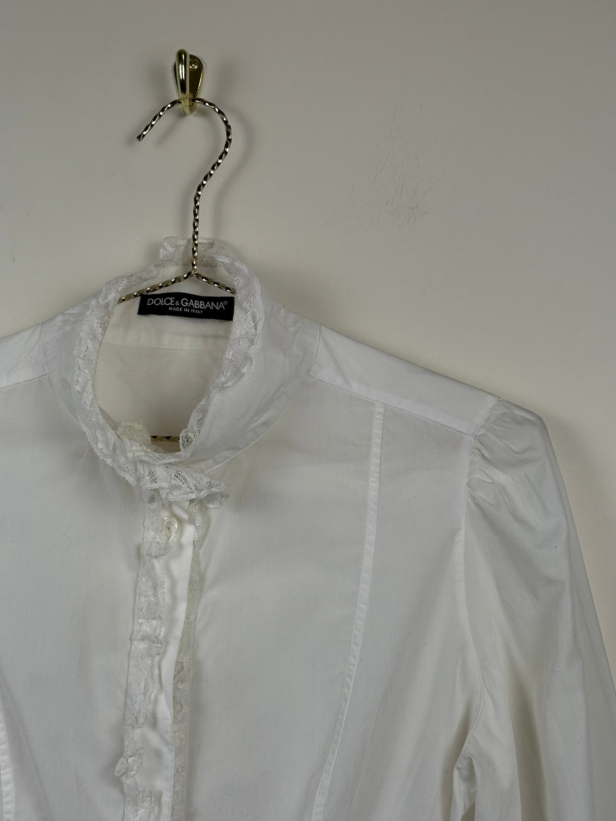 Dolce & Gabbana Spitzenhemd – Weiss
