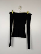 Altuzarra Langarm-Top – Schwarz – Gr. 34 DE