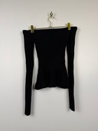 Altuzarra Langarm-Top – Schwarz – Gr. 34 DE