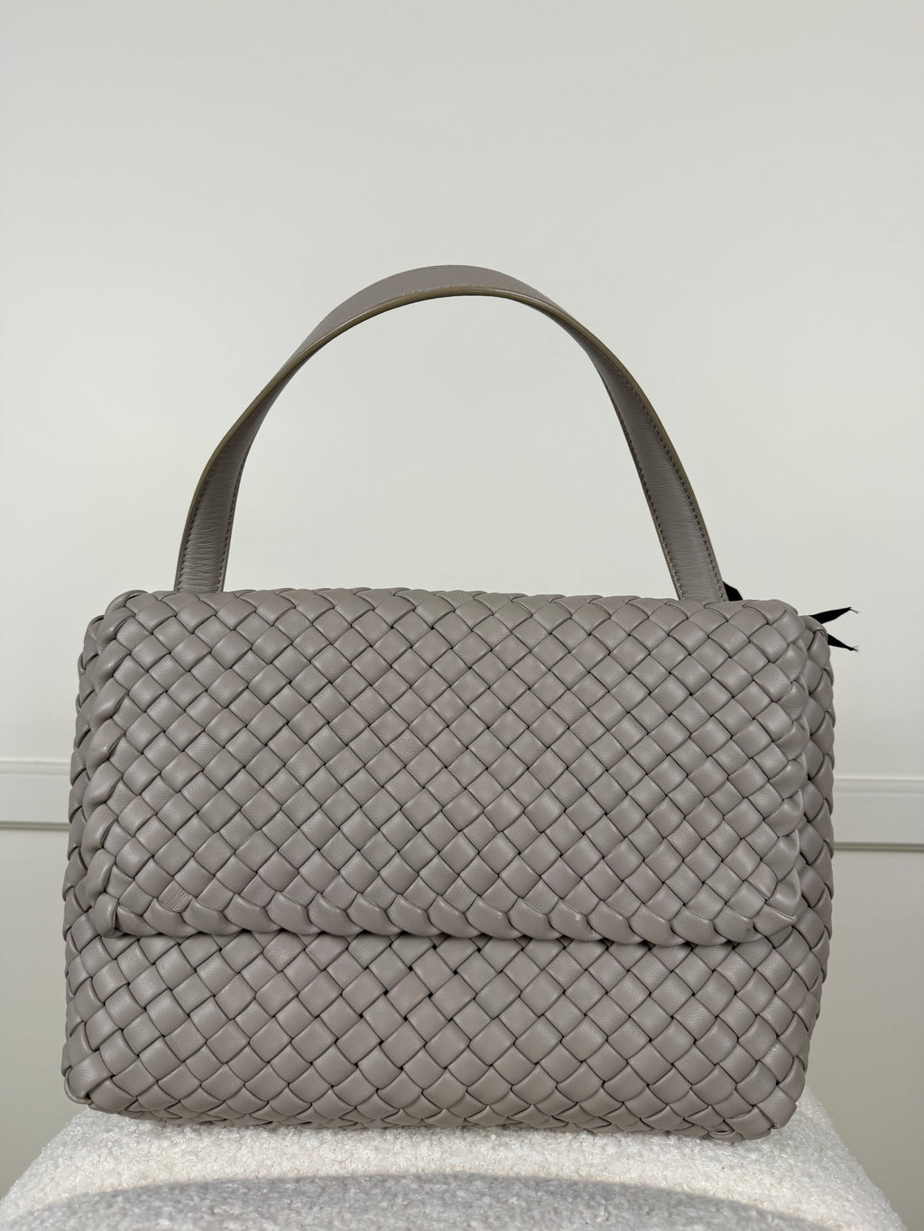 Falorni Geflochtene Ledertasche – Taupe