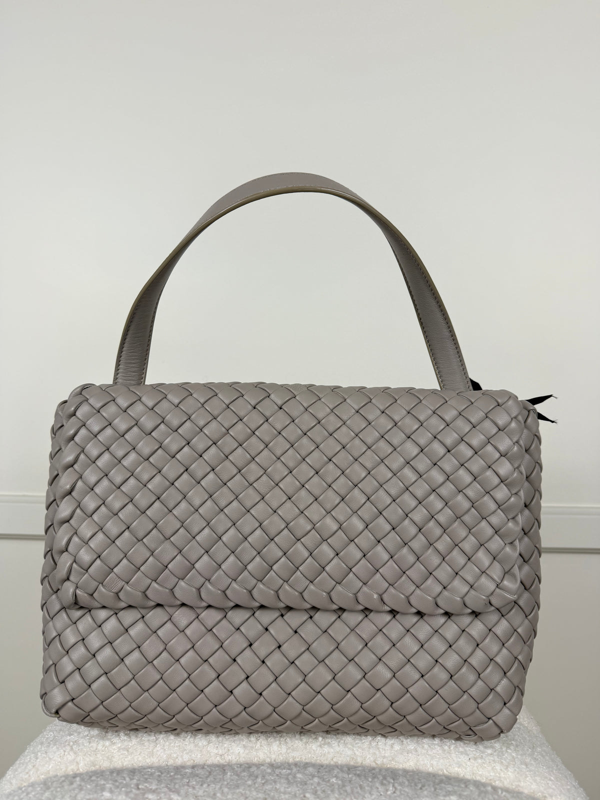 Falorni Geflochtene Ledertasche – Taupe