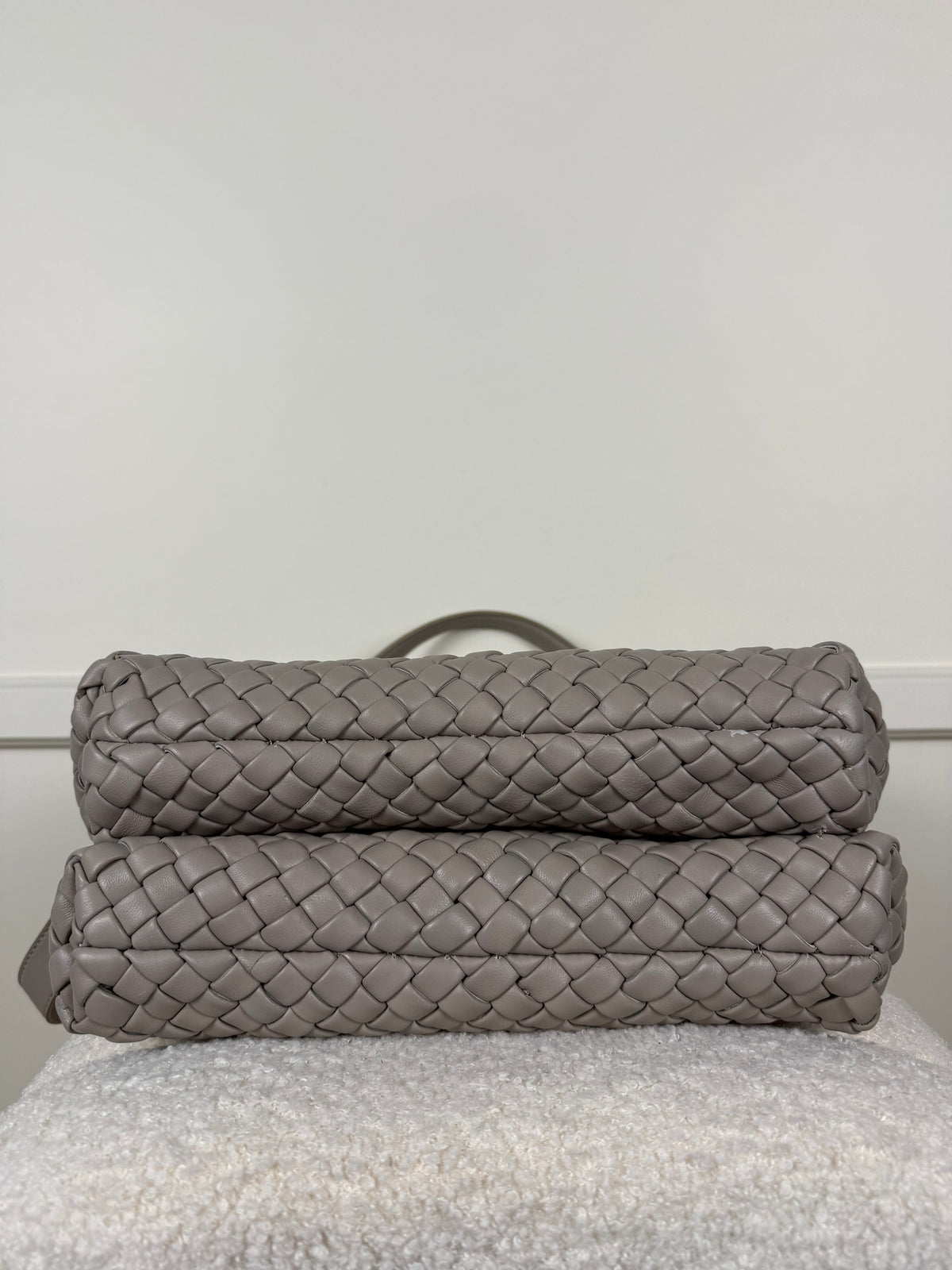 Falorni Geflochtene Ledertasche – Taupe