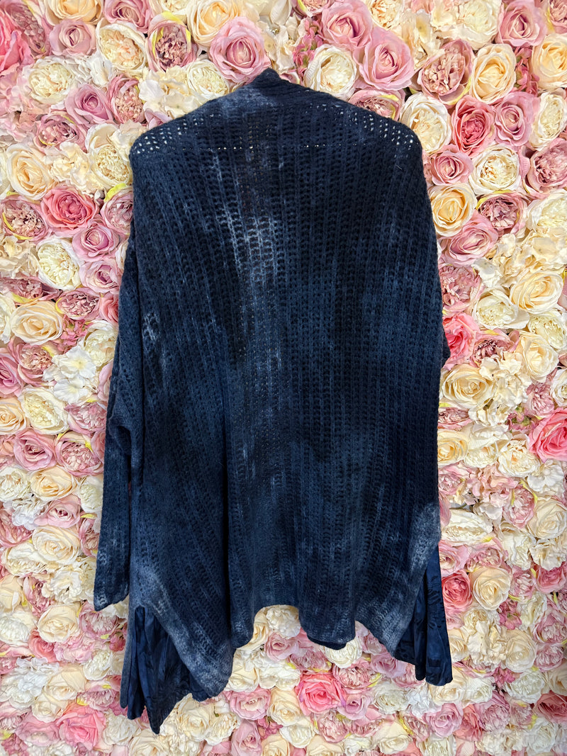 Avant Toi Cashmere Silk Cardigan Brown &amp; Blue