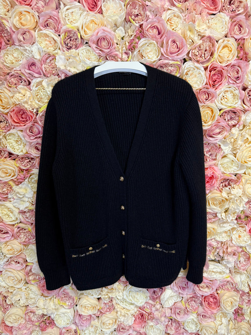 Chanel Cashmere Cardigan Black