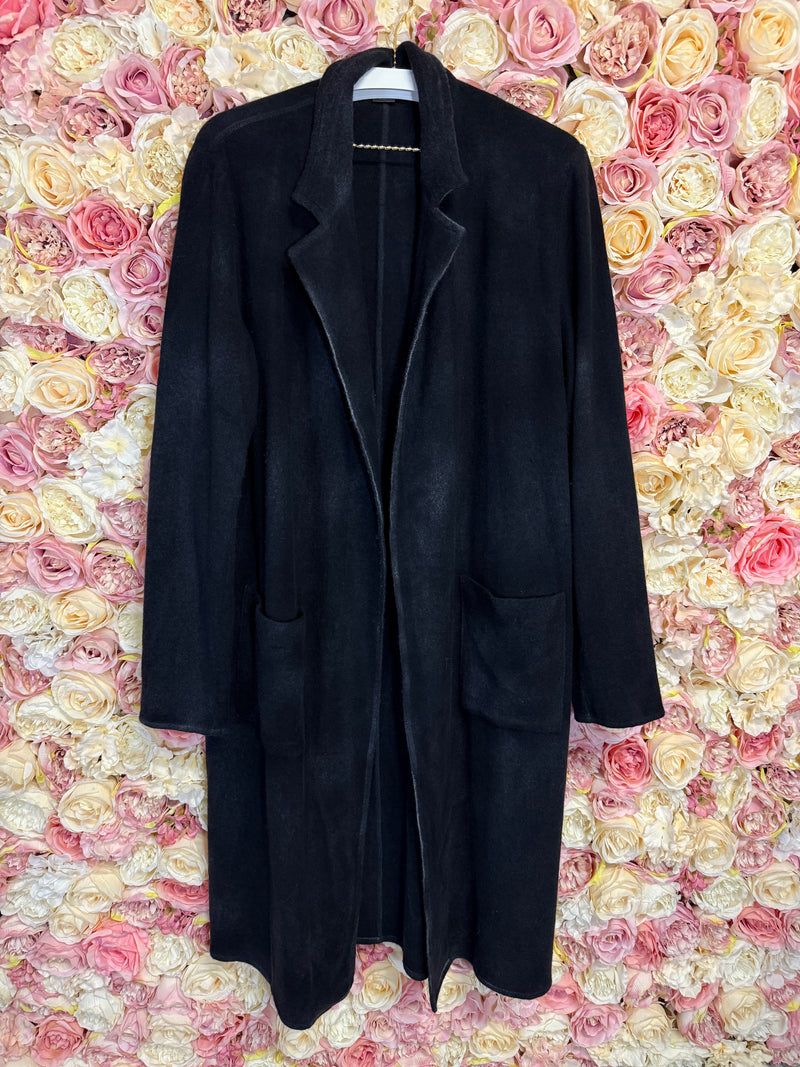 Avant Toi Thin Cashmere Wool Coat Dark Grey