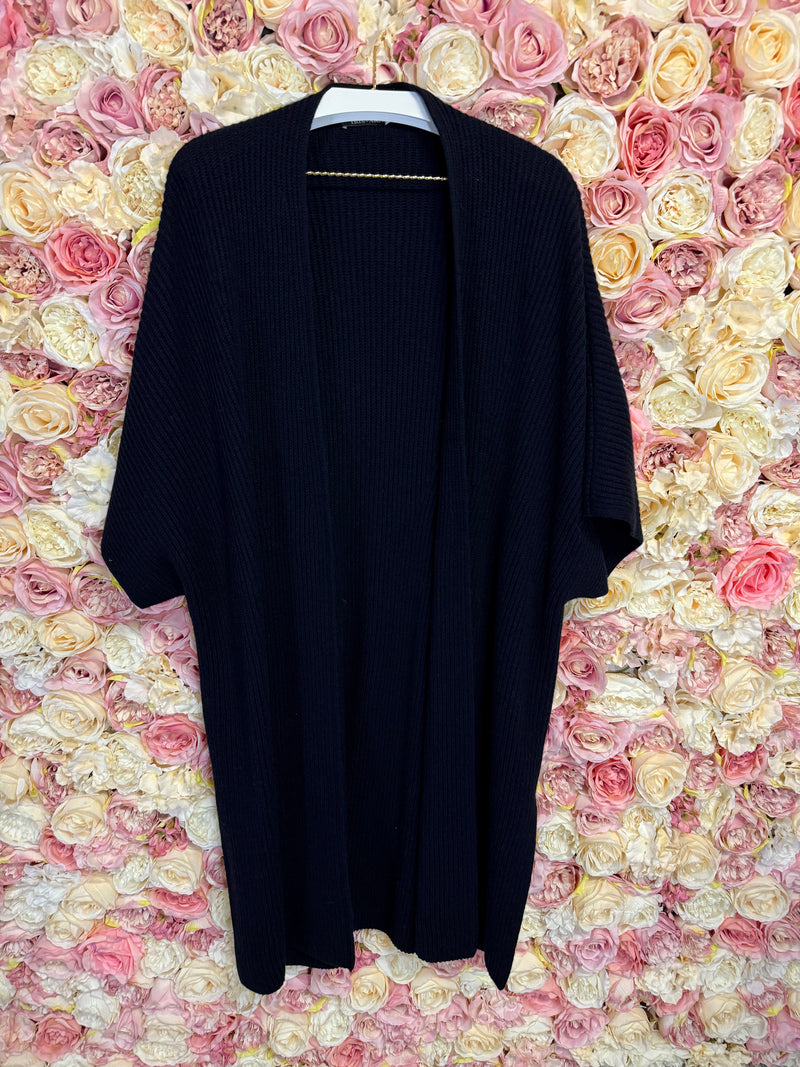 Iris von Arnim short Sleeved Cashmere Cardigan Dark Blue