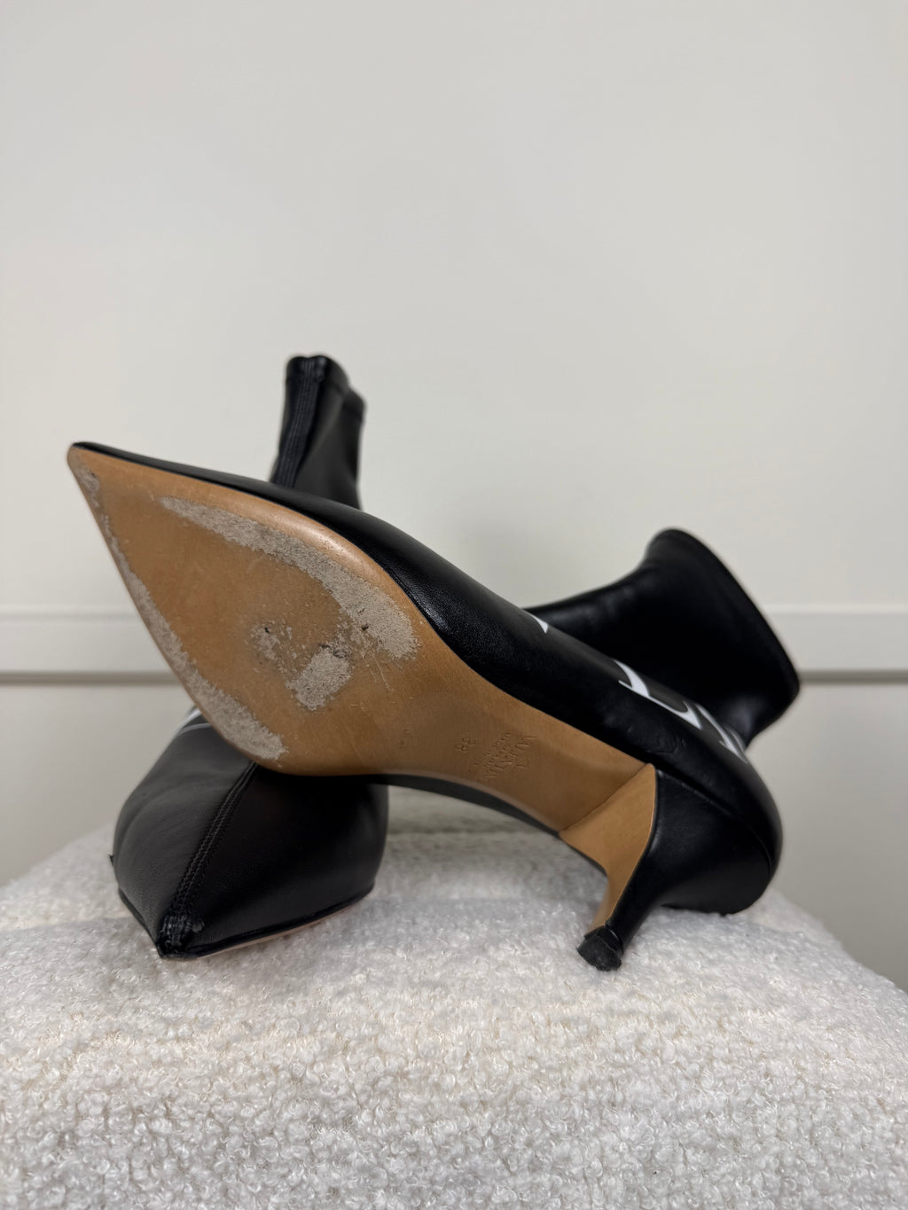 Valentino VLTN Leder-Stiefeletten – Schwarz – Gr. 38 EU