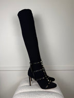 Valentino Stiefel – Schwarz mit Nieten – Gr. 38 EU