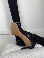 Valentino Stiefel – Schwarz mit Nieten – Gr. 38 EU