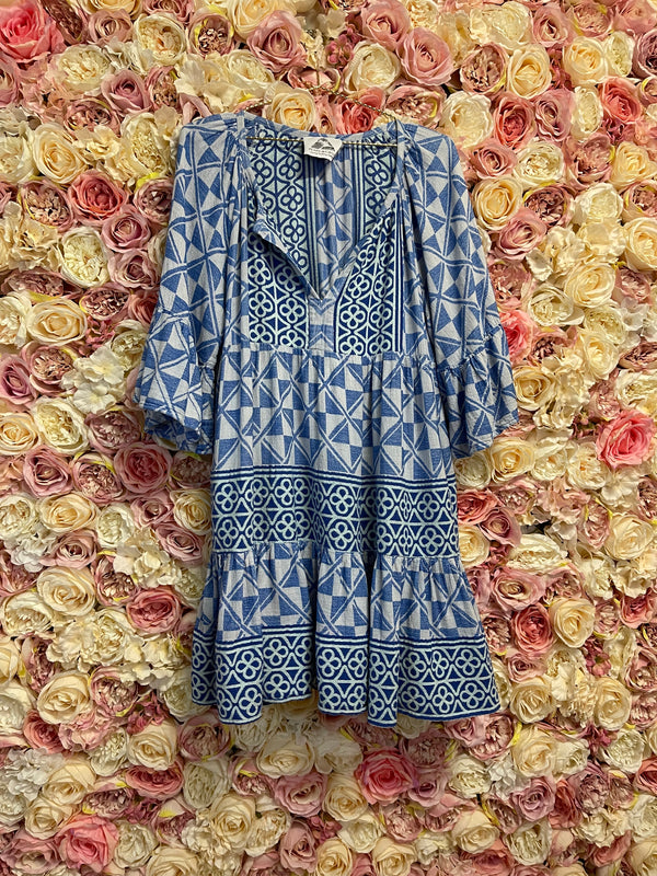 Pearl & Caviar Dress Blue Sz. S/M